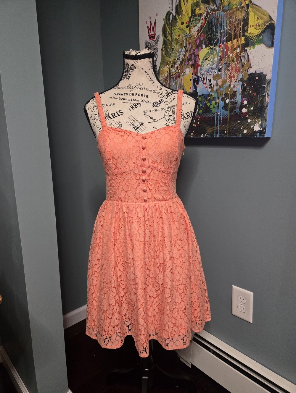 Small Peach Lace Sundress